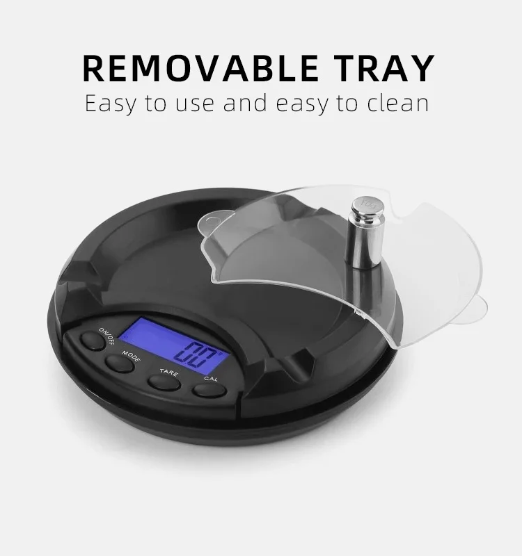 Portable Mini Kitchen Pocket Ashtray Shape black Case 500g/0.1g electronic Digital Jewelry Scale
