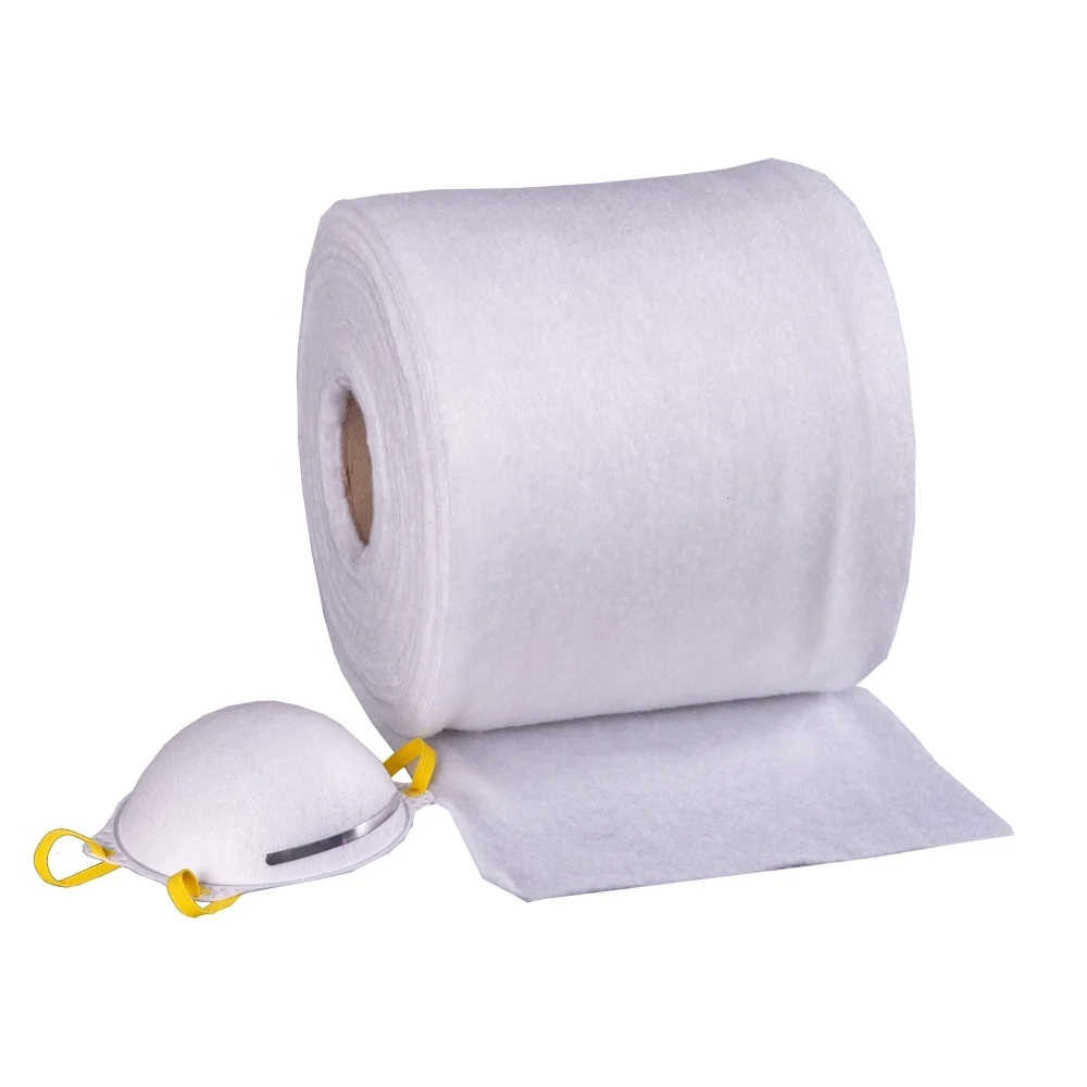 Breathable and Comfortable Pure Es Hot Air Cotton Filter Fabric for Mask