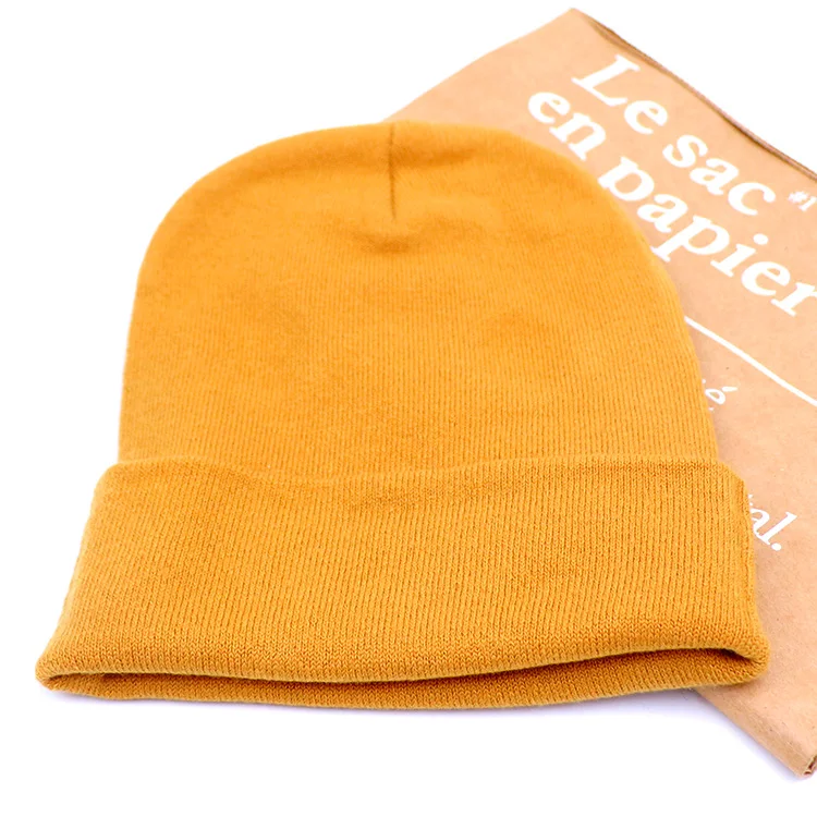 Outdoor new Individuality men women warm yellow face mask cover acrylic 2 hole balaclava custom jacquard logo knit ski mask