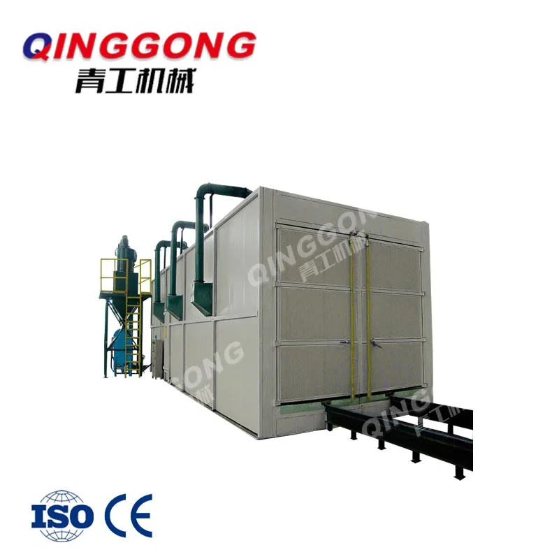 china customized metal steel alloy aluminium big workpieces sand blasting booth sandblasting room