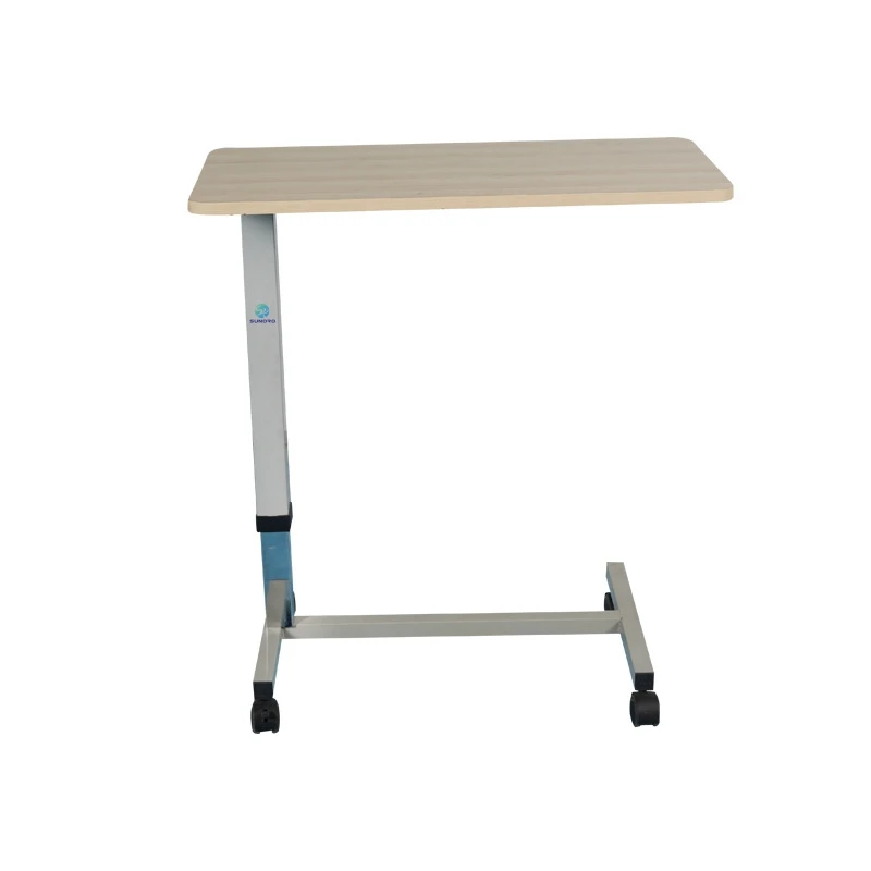 MT05 Medical Hospital Furniture Movable Mobile Table Height Adjustable Table Hospital Bed Dinner Table with Wheels