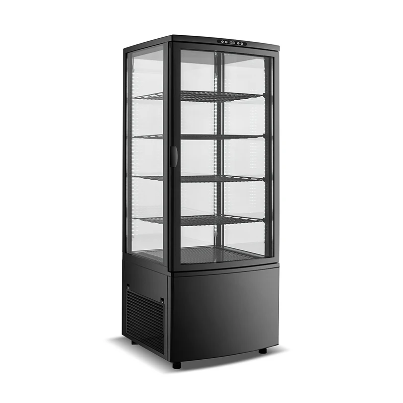 Коммерческий 98L 4-сторонние со стеклянной дверью напитков охлаждаемый прилавок-Витрина Прилавок дисплей холодильник