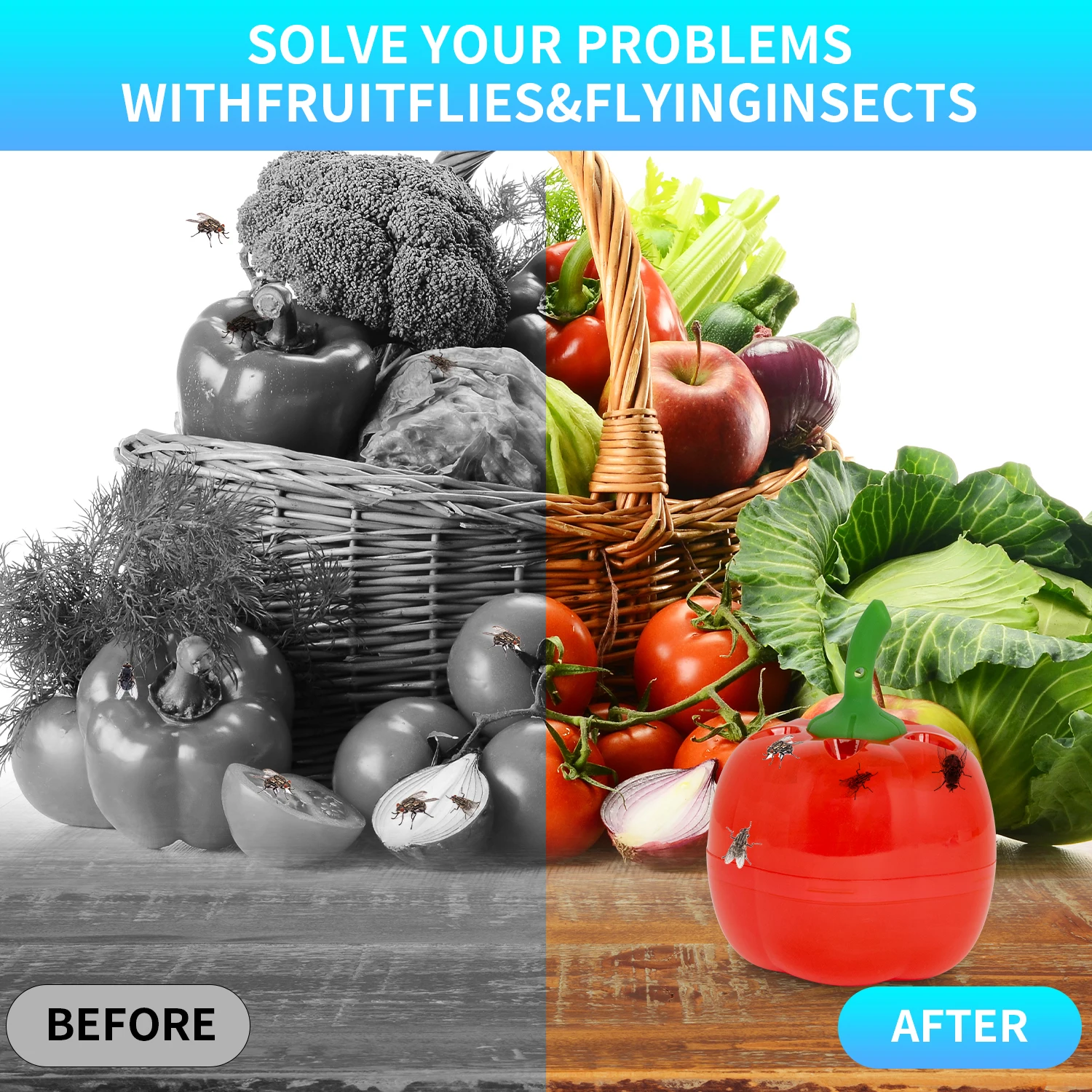 X-Pest indoor fruit fly traps attractant pest catcher table desk pest control wasp housefly bee bug mosquitoes insect trapper