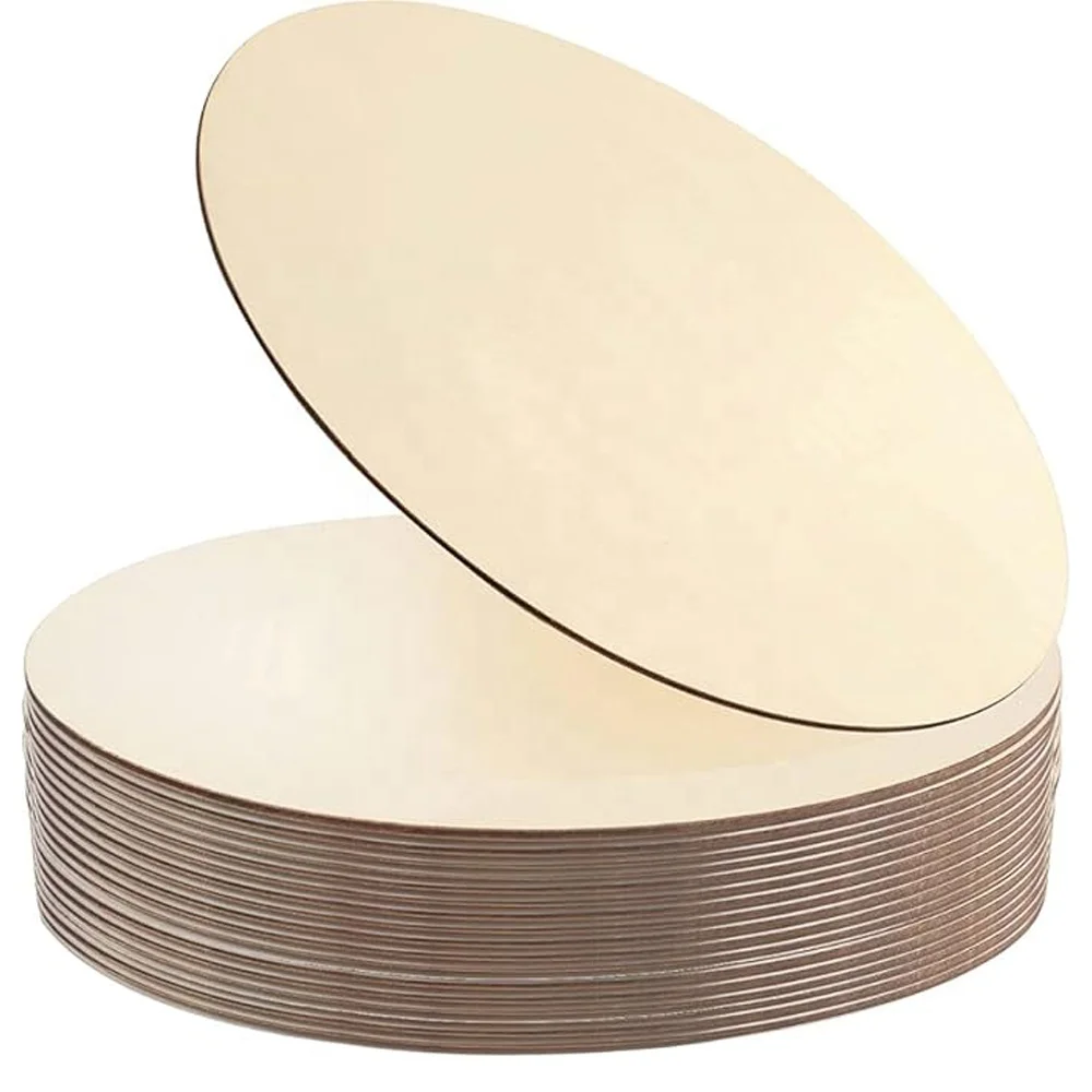 22 Pcs circular  Blank Natural Wood  Wooden Cutouts Board for DIY Crafts Painting  Christmas decorative wooden board