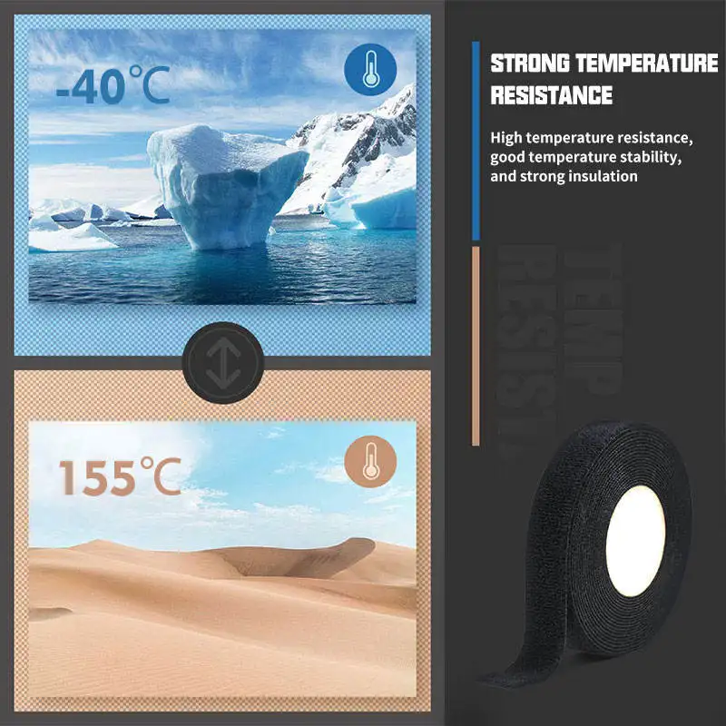 Automotive industry pet cloth wiring harness tape black wire cloth harness tape fire retardant polyester tape