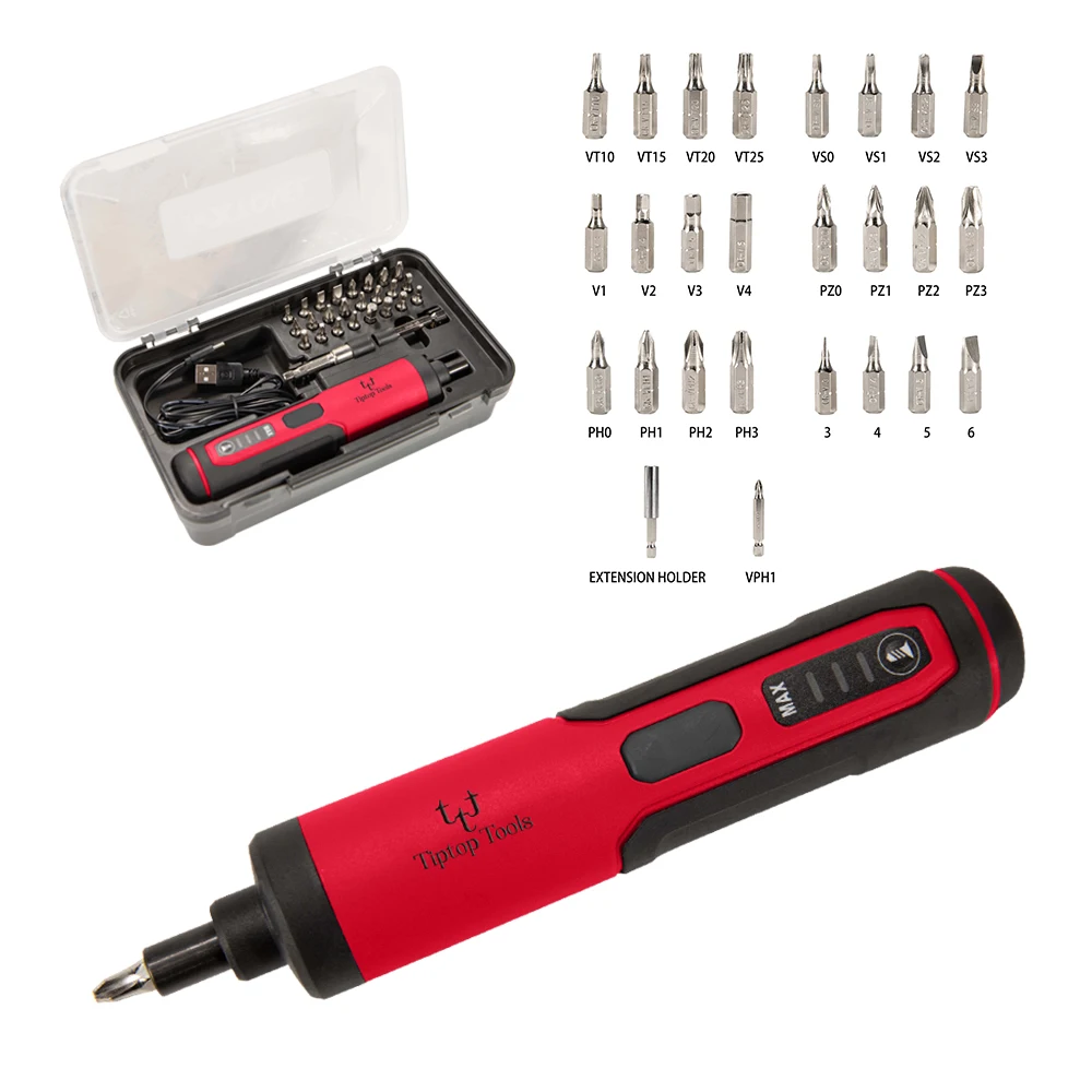 4V Lithium Battery Powered Cordless Electric Screwdriver Drill 5Nm Variable Speed Type C USB Charging Port Power Screw Drivers