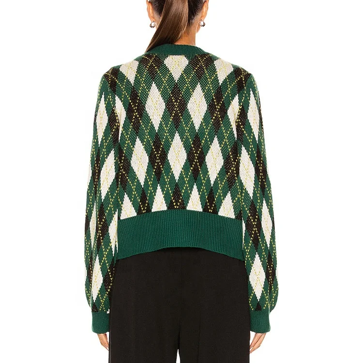 Женский кардиган в полоску, Зеленый свободный свитер в Корейском стиле с V-образным вырезом, лето 2021