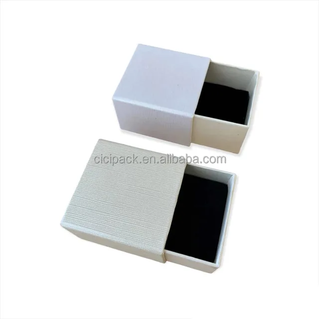 Hot Sale Factory Price Sliding Jewelry Ring Box Gift Jewelry Box with Black Foam