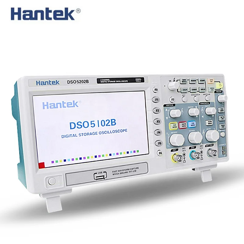 Hantek DSO5062B/DSO5102B/DSO5202B Digital Storage Oscilloscope 1GS/s USB 7' Color 2 Channels 2CH Record Length 1M USB