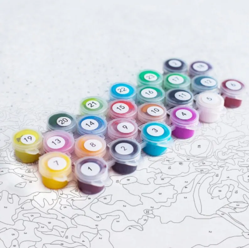 paint by numbers for adults with frame diy painting by number kids dropshipping