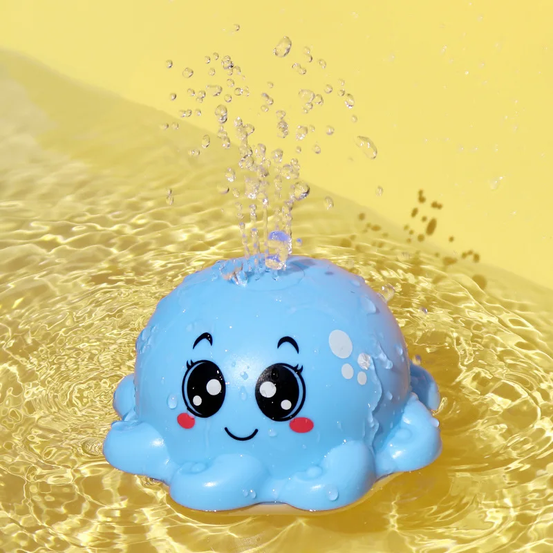 YIWU AULLAN 2022 Summer Baby Bath Toys Electric LED Lighting Golwing BathToy Animal Octopus Water Sprinkler
