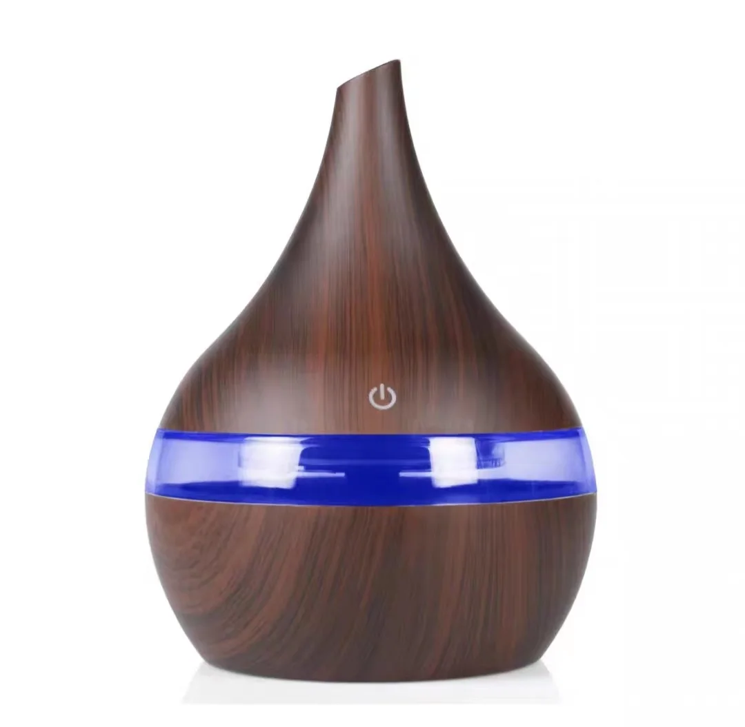 300ml Wooden Mini Air Ultrasonic Aromatherapy Humidifier Portable Scent Electric Air Aroma Essential Oil Diffuser