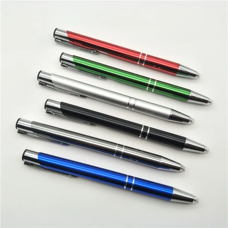 led light up tip napier metal ball pen with custom laser engraved logo-metal ballpoint pen with light on pen tip
