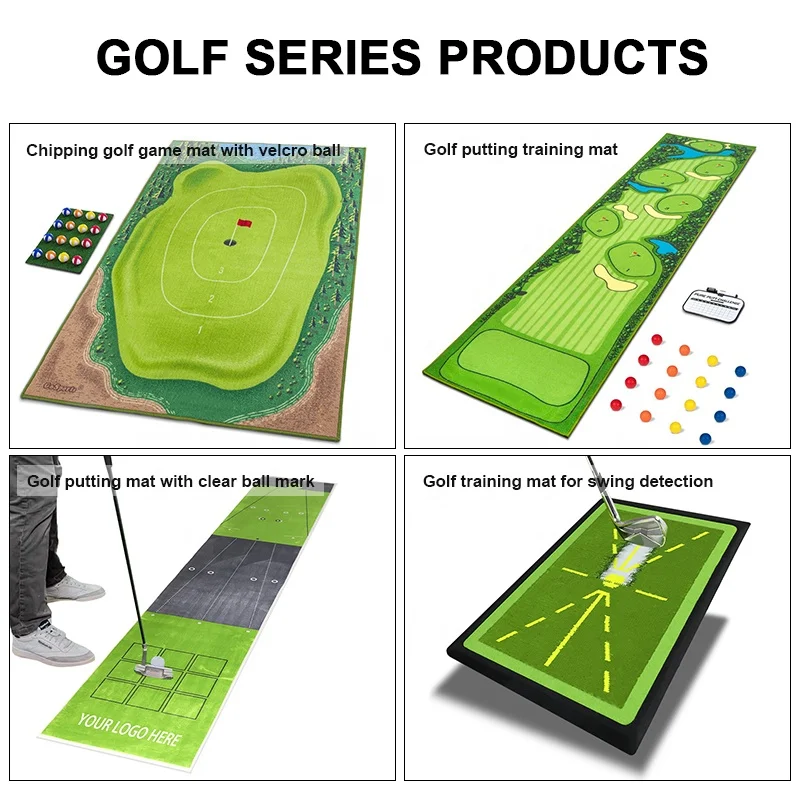 New Technologies instant swing feedback turf golf strike mat Impact Analysis Training Mat golf hitting mat