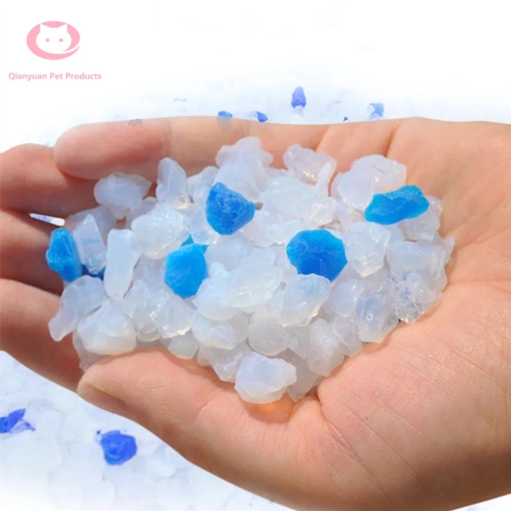 3% blue fresh pure silica sand silica gel cat litter 3.8l silica gel cat litter good absorb ability