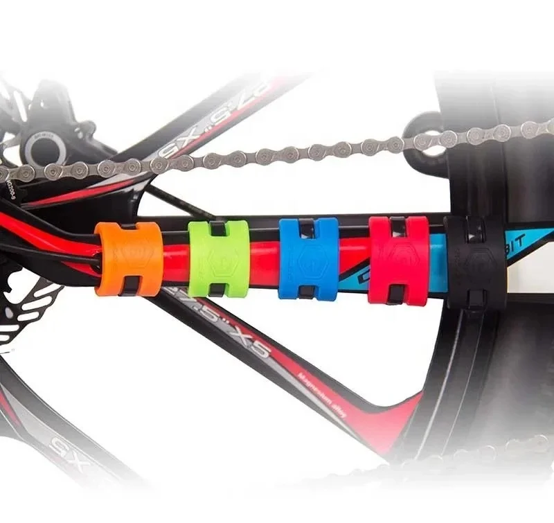 1PCS Bicycle Chain-Stay Guard Protector Removable Road Mountain Bike Part Frame Fork Collision Cover Ring Cycling Chain Sticker