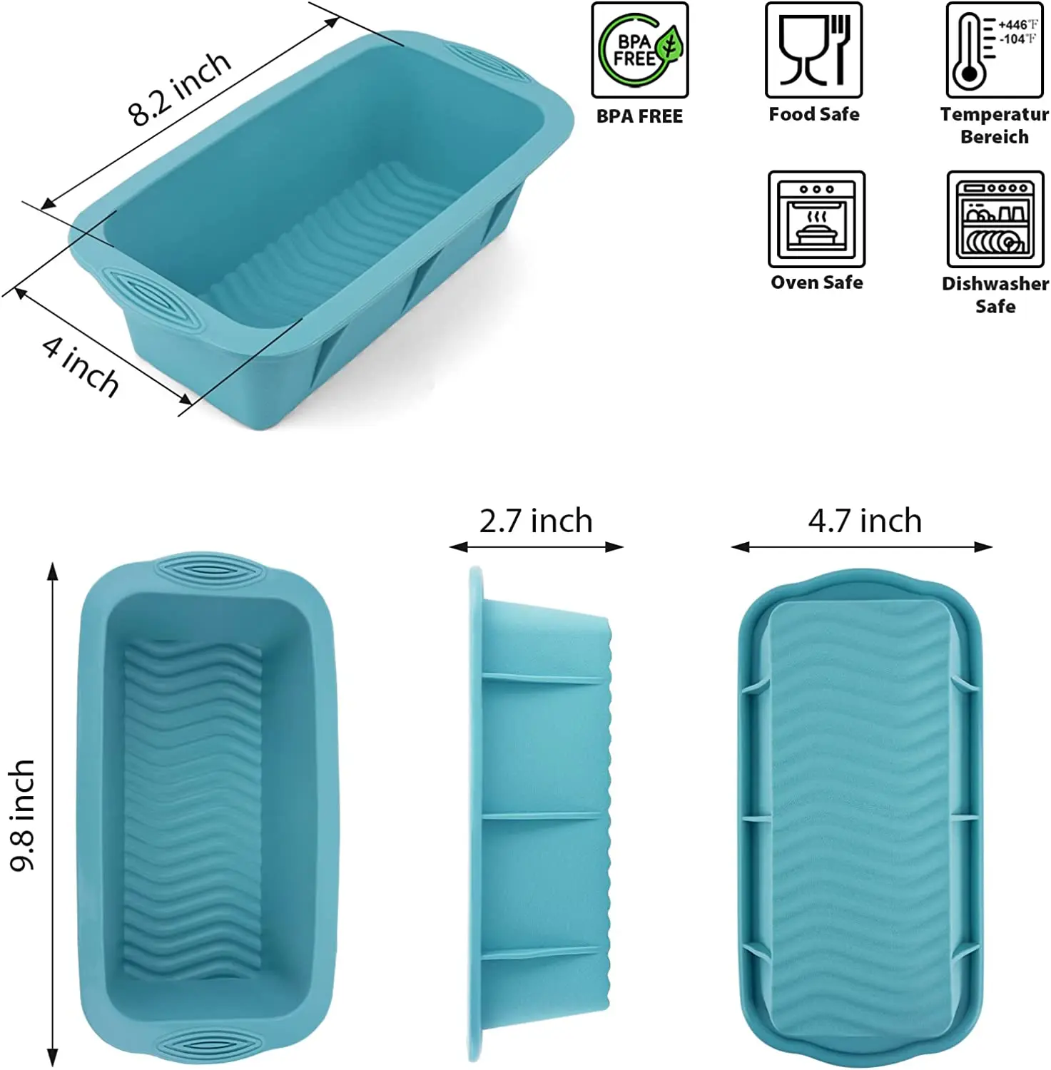 Rectangle Loaf Toast Silicone Pastry Bread Baking Mold