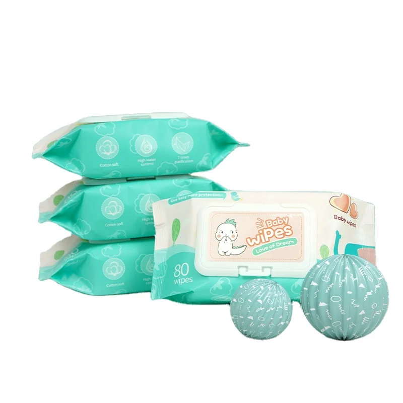 Фабричные дешевые биоразлагаемые детские влажные салфетки из натуральной ткани 80 шт. в упаковке органические для девочек