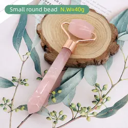 Beauty Slimming Facial Massager Guasha Rose Quartz Jade Single Head Roller Massage Gus Sha