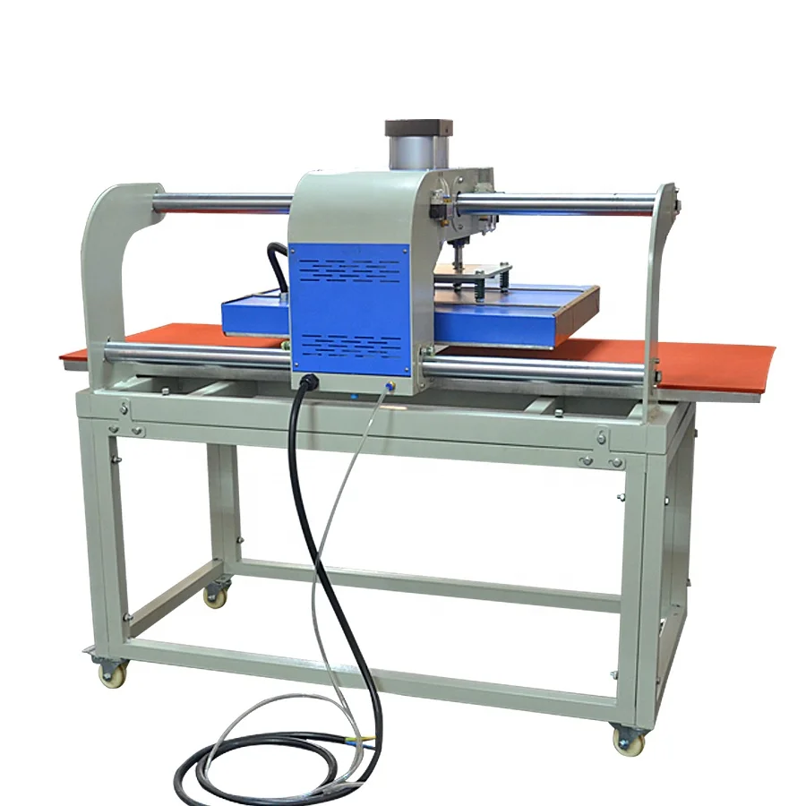 Dual station cut sheet color digital printing production reflective press sports hoodies 3d film heat transfer machine
