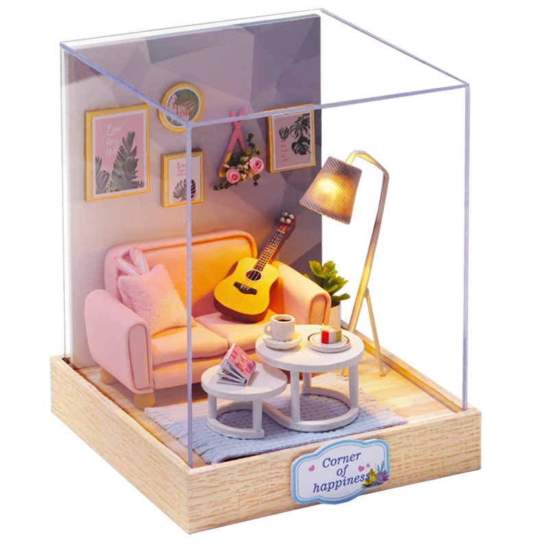 Tea Time Small Size Mini Toy Happy Corner Diy Doll House