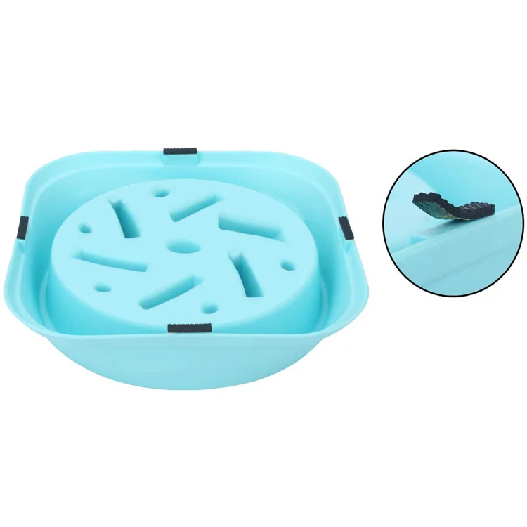 Dog pet feeding food water slow feeding bowl plastic anti-choking jungle shaped cat dog food bowl