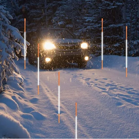 Светоотражающие Маркеры для подъездных путей, 48 дюймов, 5/16 дюйма, светоотражающие маркеры для подъездных путей со стойкой из стекловолокна