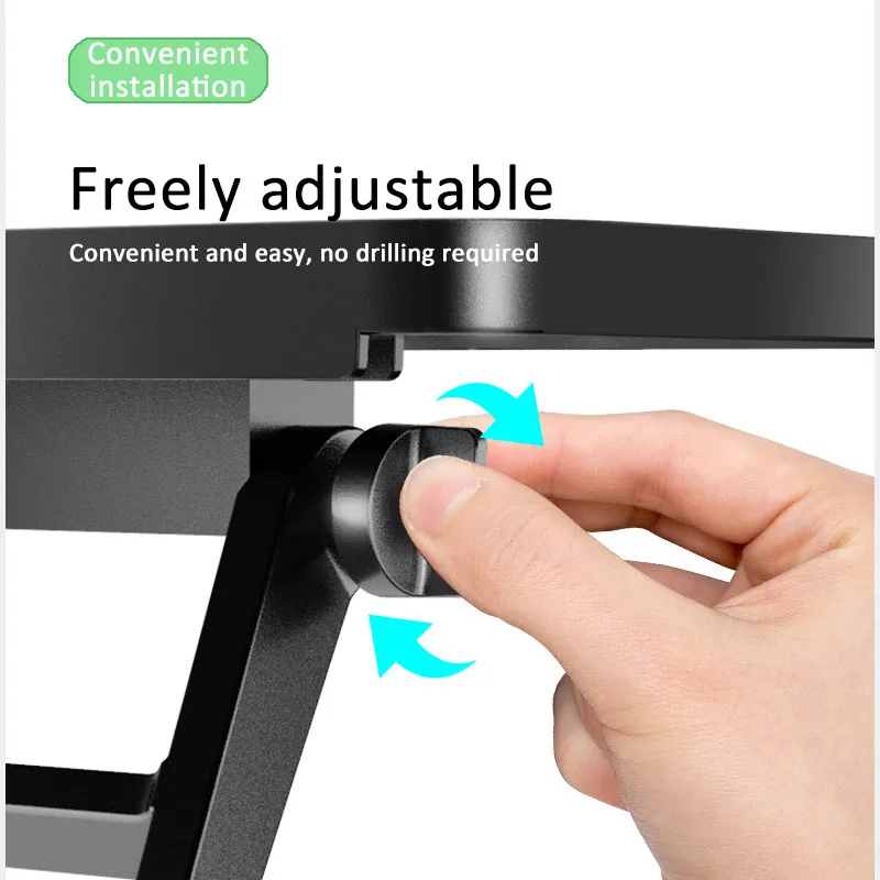 Foldable Monitor Top Shelf Mount Organizer Stand Bracket Holder for Cable Box TV Camera Frames Remote Home Decor