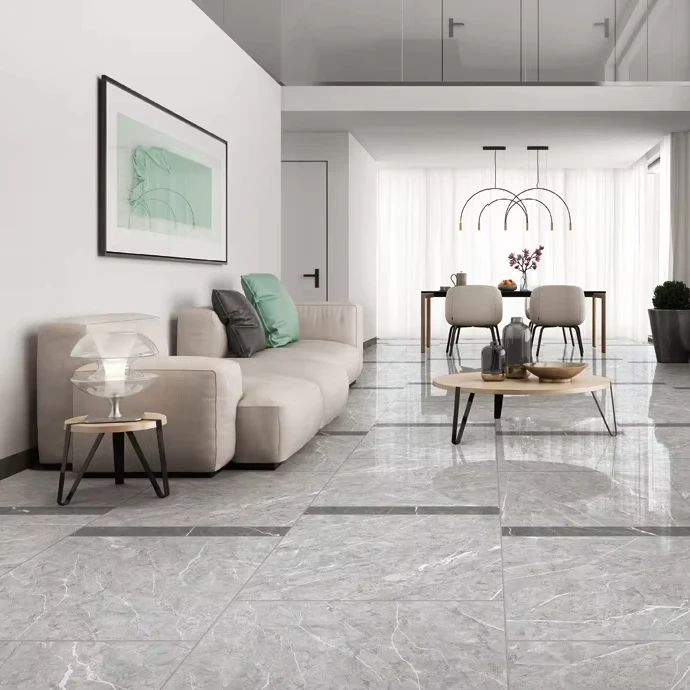 Morden Cement Design Grey Big Size Matt Finish Floor Tile 800x800