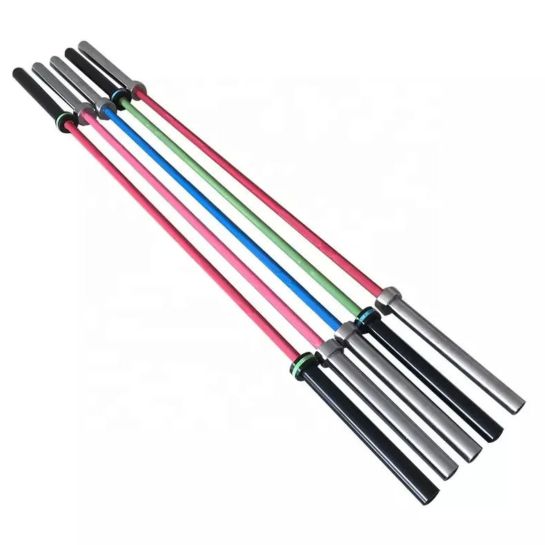 High Quality Fitness Ceramic Coated color Power 20Kg Bar 15Kg Weightlifting Weight Barbell Bar