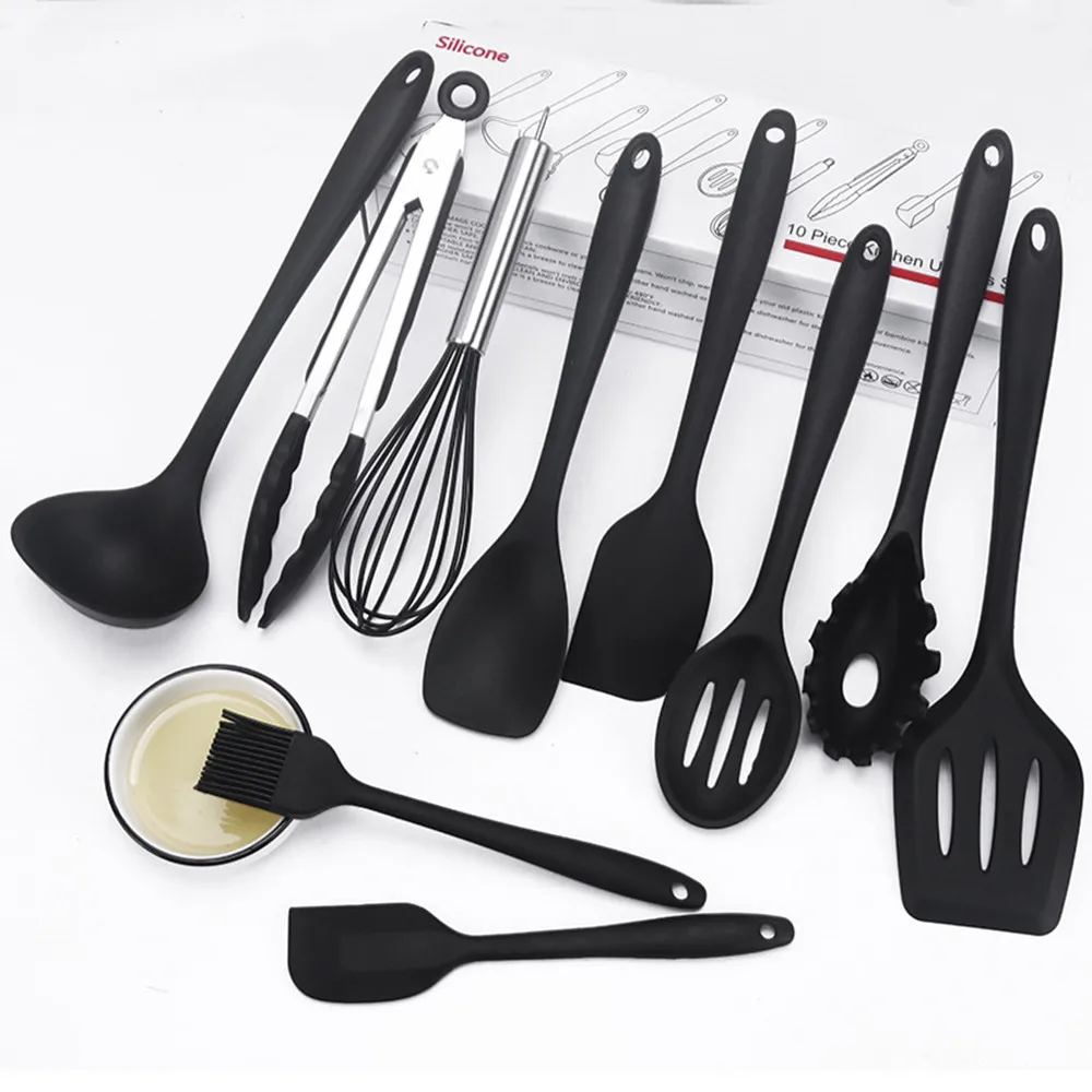 Silicone Spatula Kitchenware Ten Piece Set Exclusively for Amazon Non-Stick Home Cooking Spoon and Spatula Set