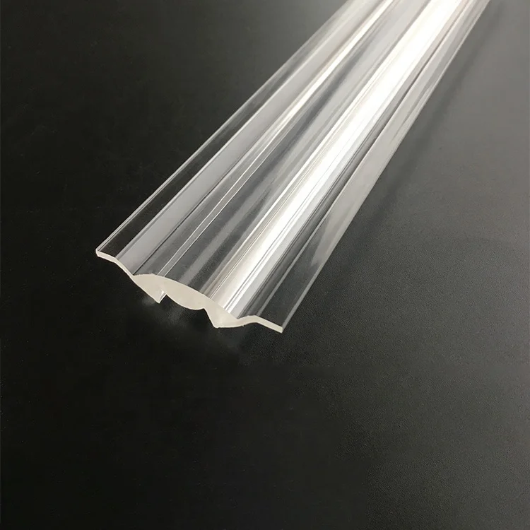 Factory Price Plastic Extrusion Craft Illumination Optical Clear Acrylic PMMA LED Linear Light Strip Lens Lampshade