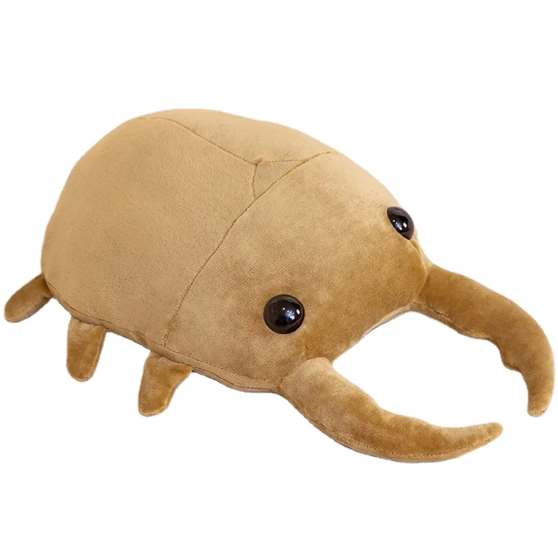 Factory Price Custom 50cm-60cm Cute Stuffed Animal Unicorn Beetle Plush Toy Insects Plush Peluche Toy Shovel Beetle Plush Doll