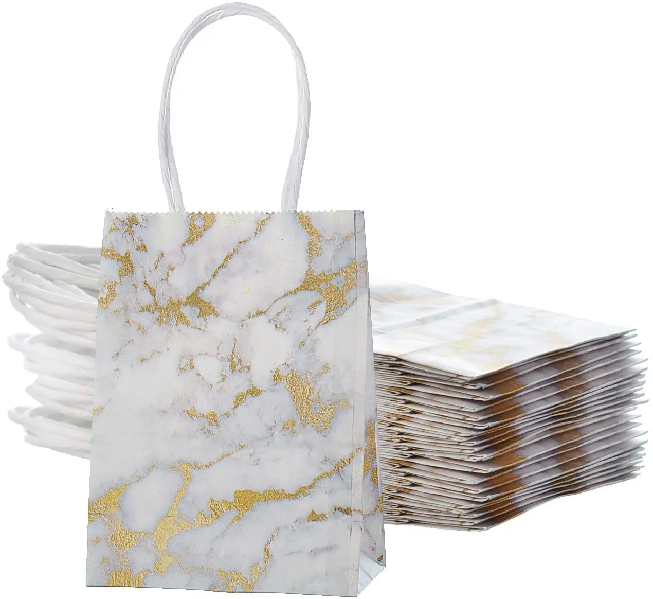 Wholesale Cheap Custom Logo Printing Pattern Color Luxury Wedding Birthday Party Gift Packaging Small Paper Bag with Handle