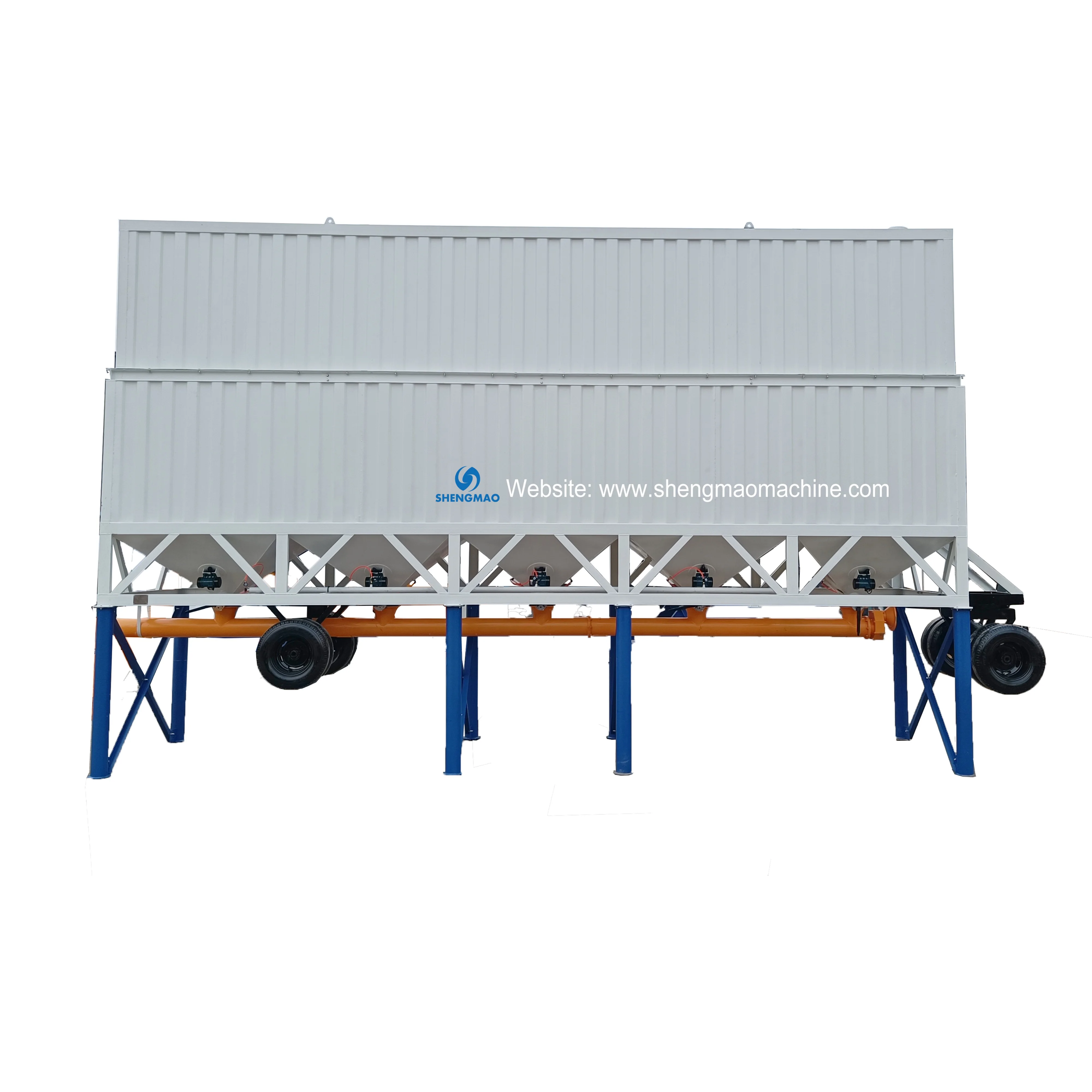 35+35T Long Lifetime Industrial Top Selling Cement Silo Radar Level Transmitter 70T Double Horizontal Cement Silo