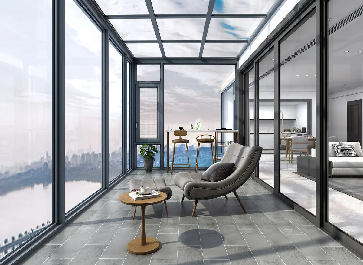 New design Seamless welding window balcony soundproof windows design in pakistan aluminum casement swing picture windows