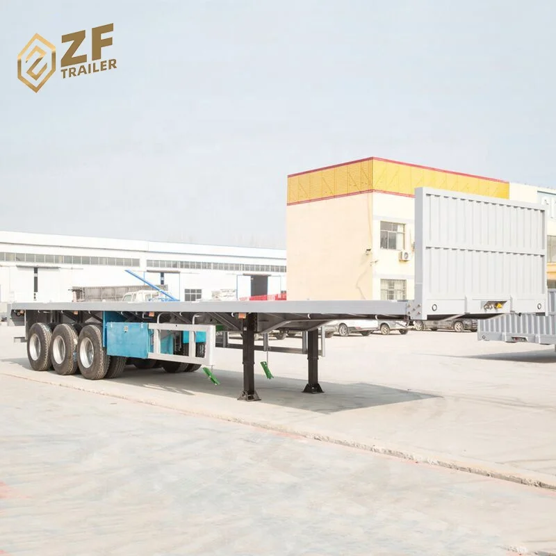 3 axle 45ft container flatbed semi trailer for sale