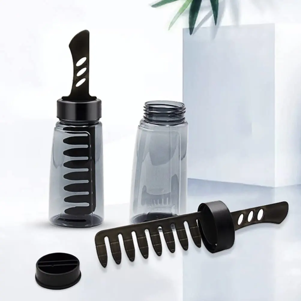 Wholesale Logo Customized Hair Comb Aqua Wax Hair Oil Bottle with Comb