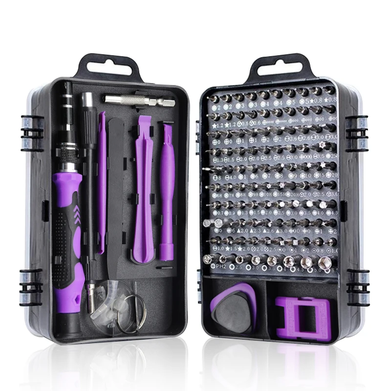 Top Quality Multi Household Mobile Phone Computer purple Screwdriver Set Screw Driver Bit Precision Screwdriver Sets