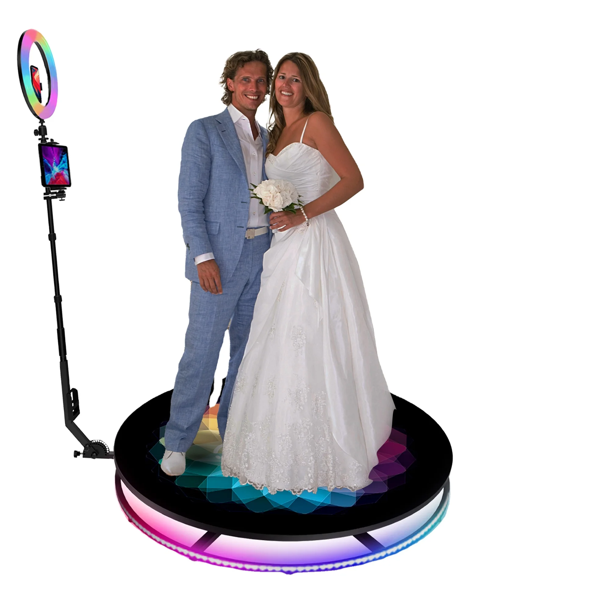 360 Photo Booth Metal Platform Photo Booth 360 With Mobile Phone Pad Holder Party Supplies