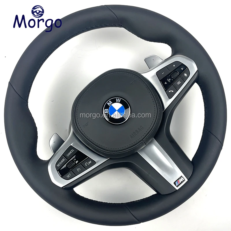New pure leather steering wheel for BMW G01 G02 G05 G06 G07 G11 G14 G20 G22 G26 G30 G32 steering wheel F series upgrade G series