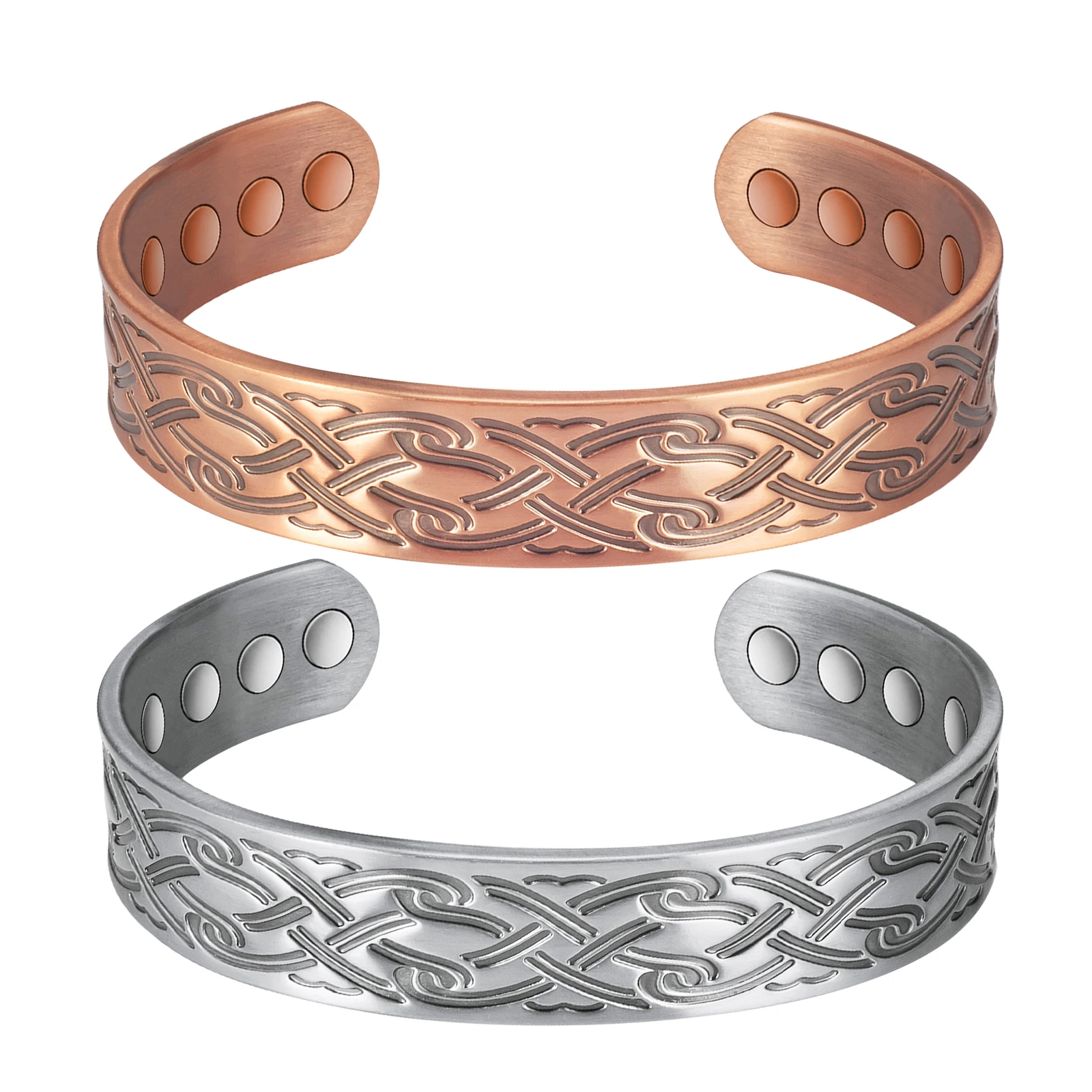 Energinox Adjustable Pure Copper Quality Jewelry Bracelet Gifts with 8pcs 3500 Gauss Magnets Bracelet