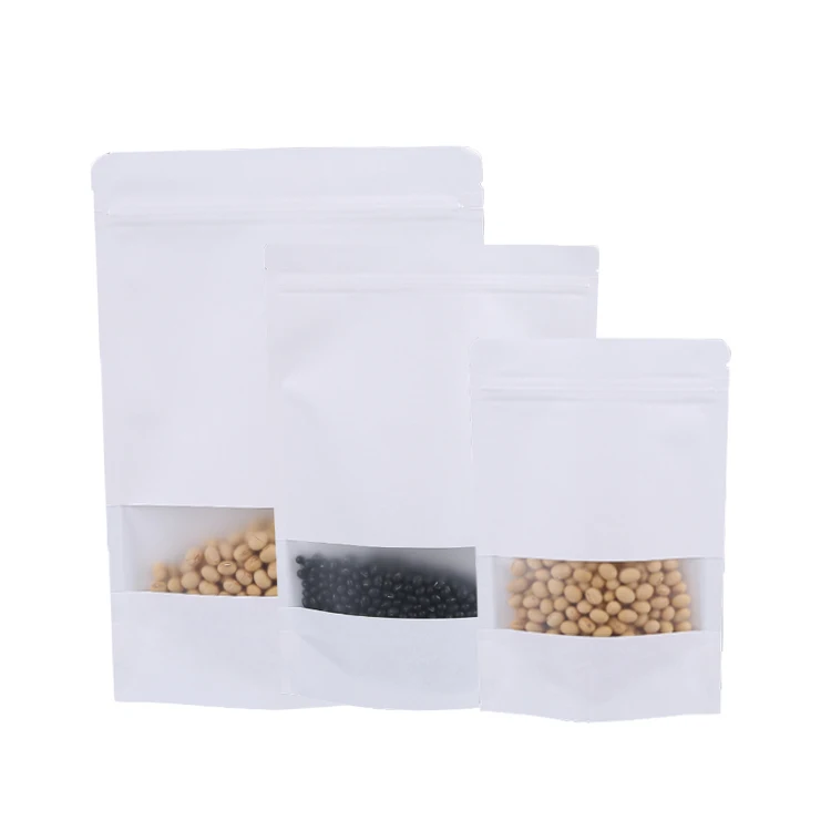 Customizable Stand Up Bags Pouches Resealable Bag with Zip Lock and Matte Window for Food Storage