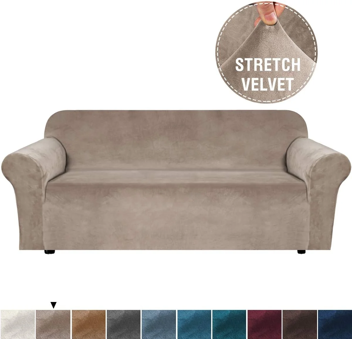 Luxury Stretch Velvet Sofa Cover 1-Piece Sofa Slipcovers 4 seats Couch Cover Furniture Protective Sofa Slipcover
