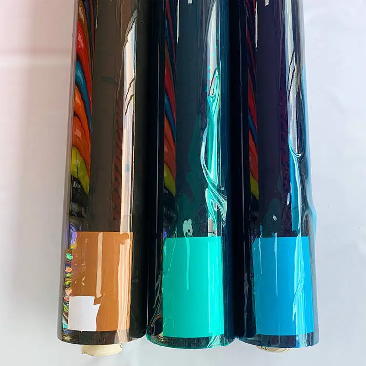 PVC color transparent waterproof handbag packaging material PVC colored transparent colored transparent PVC film