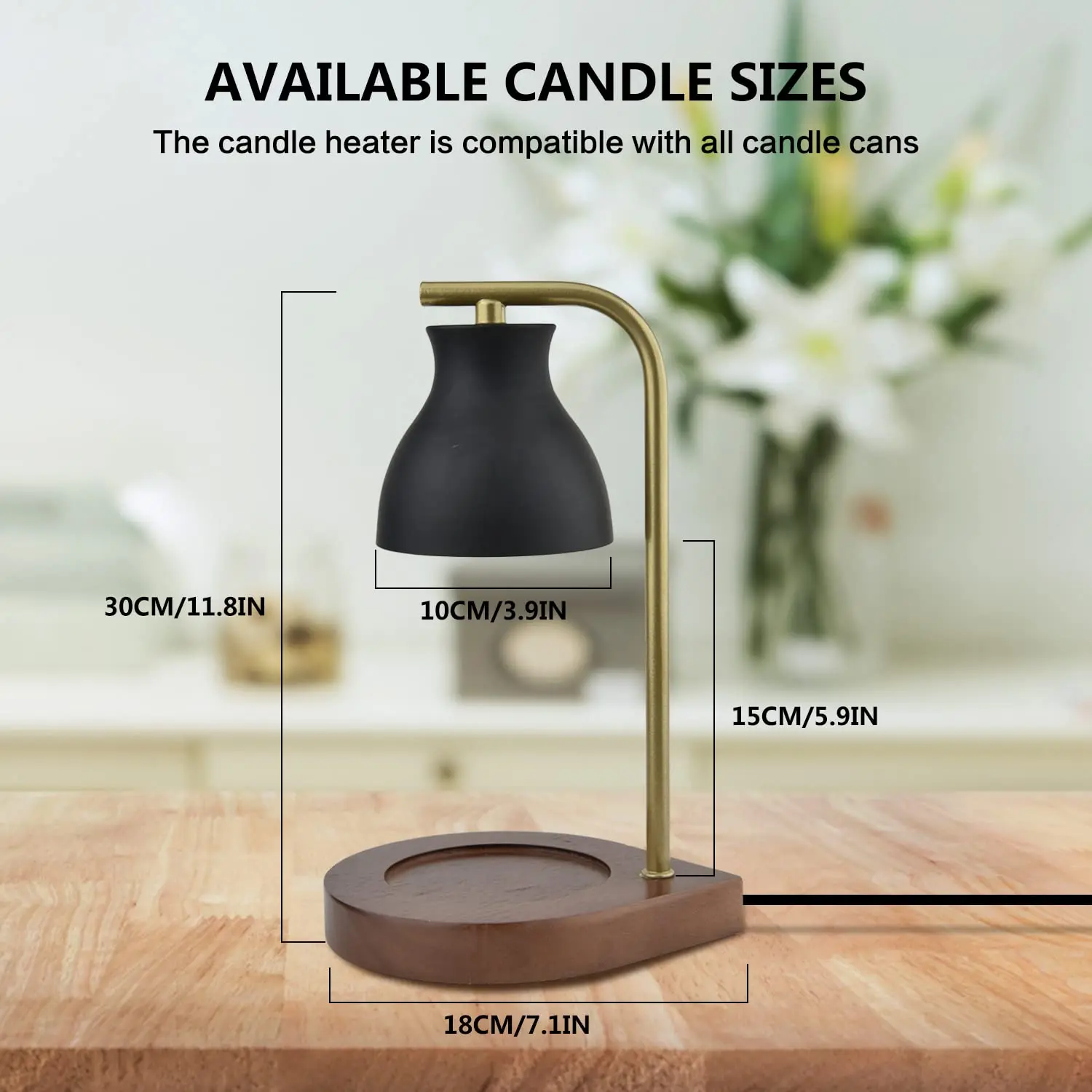 UOBOBO Home Decor Base Essential Oil Electric Candle Warmer Wholesale Lamp Burner Wooden Witchcraft Heating Scented Wood 9 Pcs