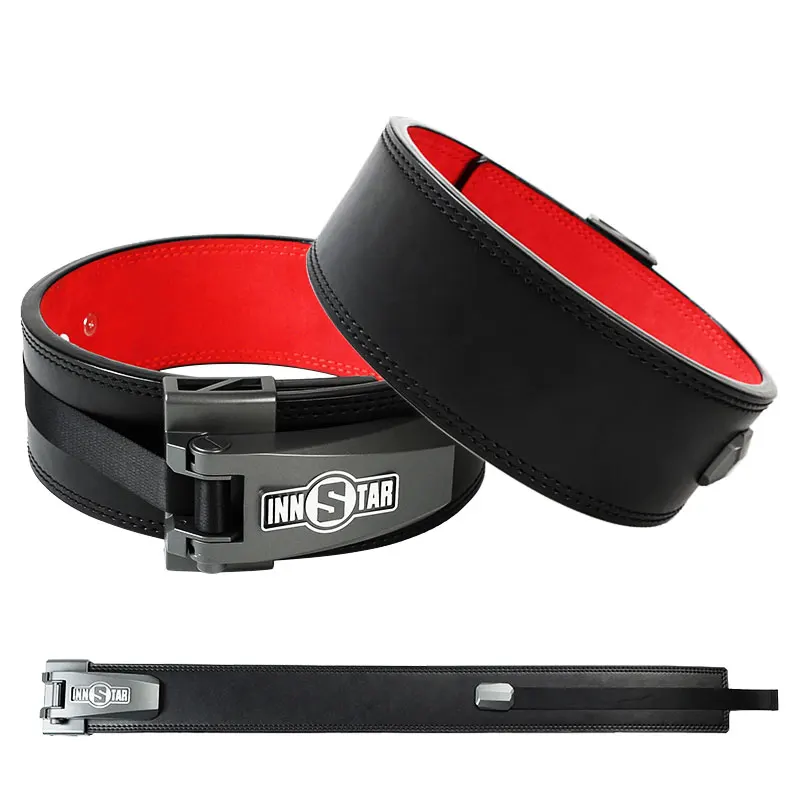 Manufacturer custom logo anime lever weightlifting belt powerlifting adjustable stainless steel buckle powerlifting belt leaver