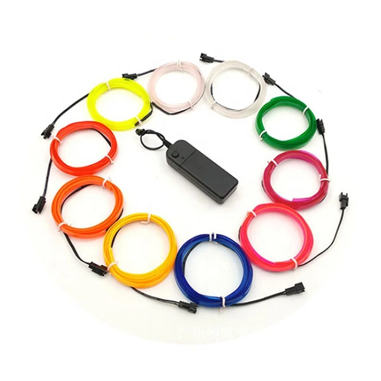 Wholesale Car Interior Decorative EL Wire Cold Light Strip LED Auto USB Flexible Neon RGB atmosphere ambient lamp