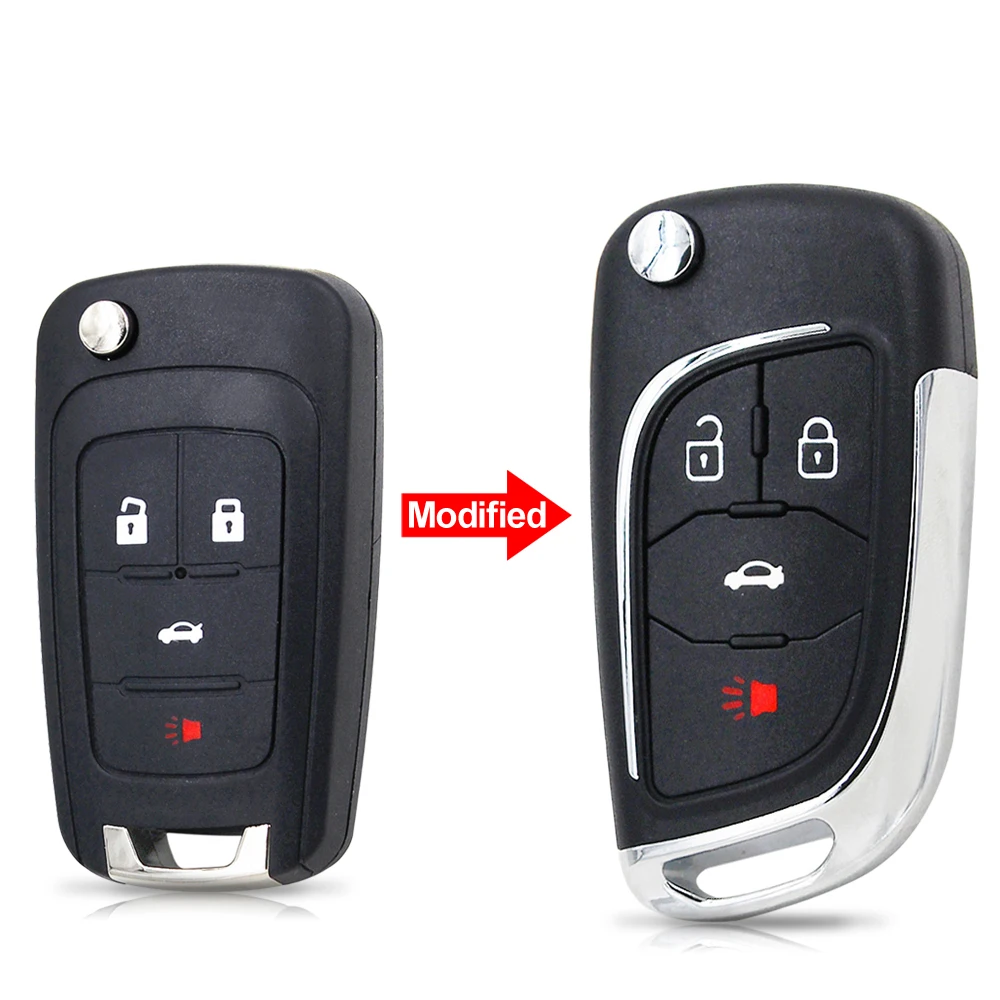 4 Button Upgrade Folding Remote Key Shell Case for Chevrolet Aveo Cruze Orlando for Opel Vauxhall Insignia Astra J for Buick