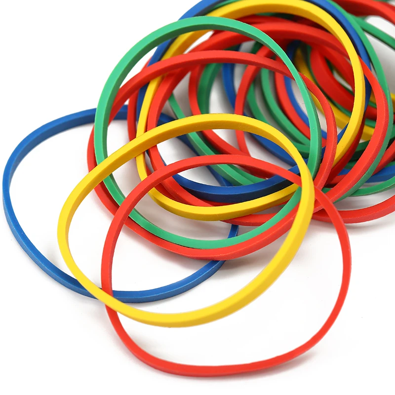 Hot selling multicolor 60 mm elastics natura rubber band rubberbands for money